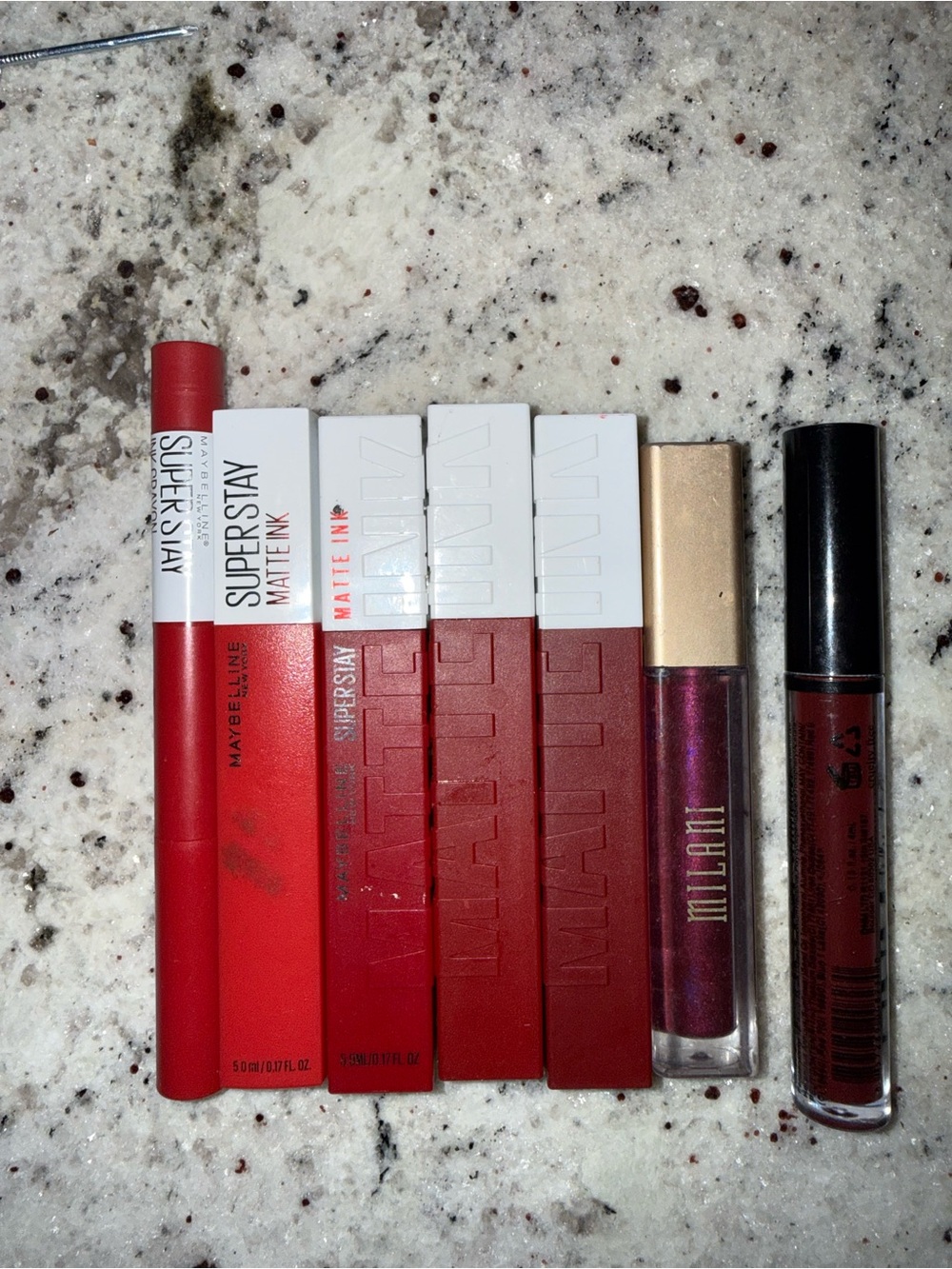 Maybelline Lipstick Set - Bright Red and Deep Berry Shades